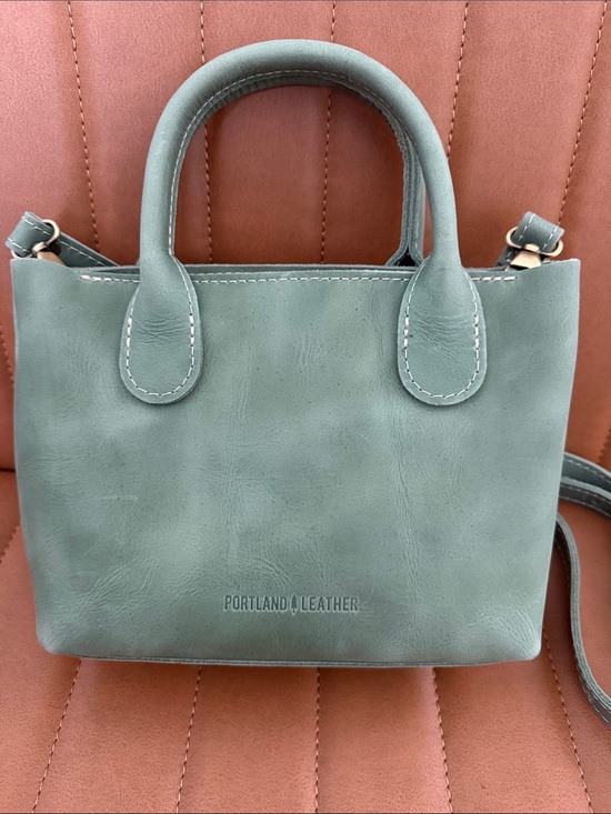 Portland Leather Handbags - Portland Leather ~ SMALL Raindrop with Zipper~ CUCUMBER 🥒 👜